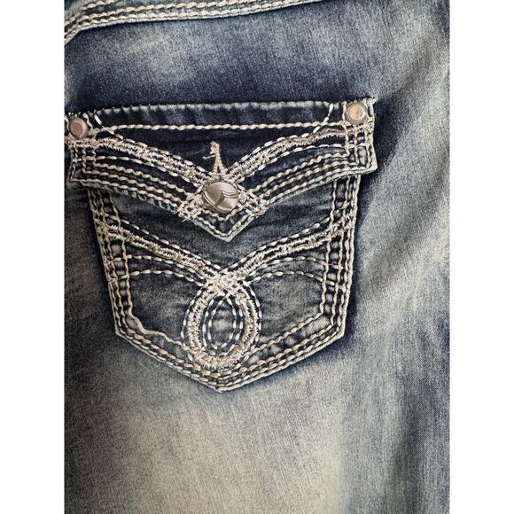 NEW - Almost Famous Embellished Skinny Jeans w/ Belt VARIOUS PLUS SIZES 14 - 24 - Picture 6 of 9